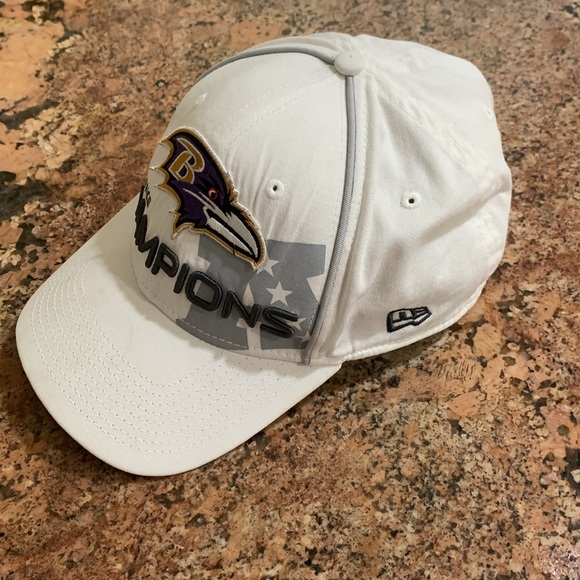 BALTIMORE RAVENS 2012 CONFERENCE CHAMPIONS HAT, SIZE:MEDIUM/LARGE (LARGE) GUC - Picture 2 of 8